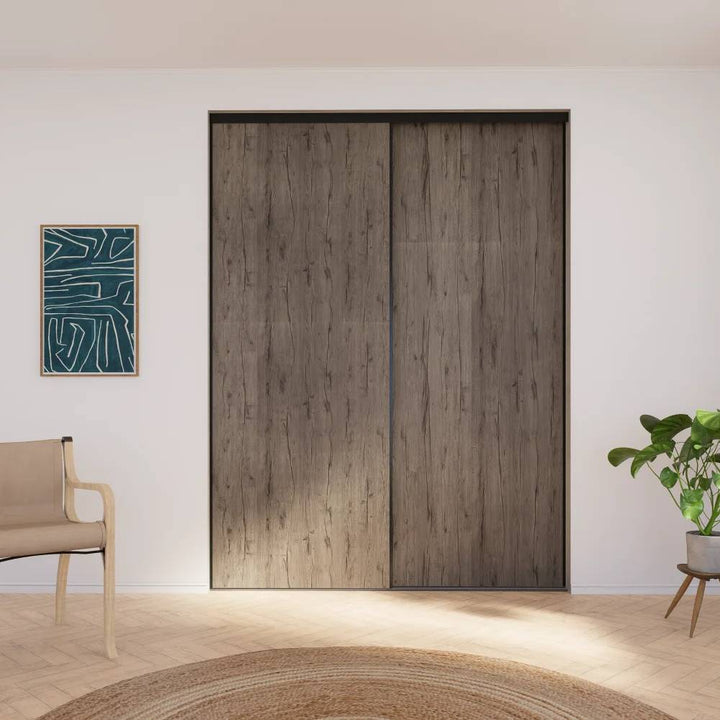 Vergrijsd eiken schuifdeuren | op maat |  2 - 5 deurs