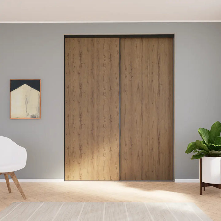 Donker eiken schuifdeuren | op maat |  2 - 5 deurs