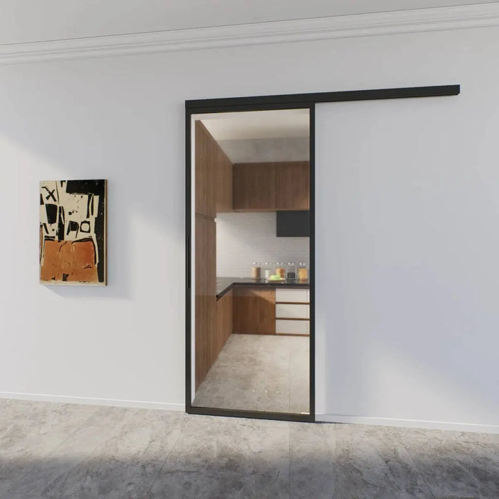 Enkele glazen schuifdeur | Helder glas | Eenvlaks