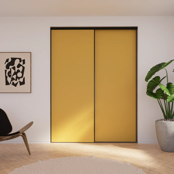 Gele schuifdeuren | op maat |  2 - 5 deurs