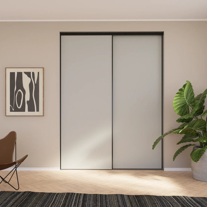 Nevelgrijze schuifdeuren | op maat |  2 - 5 deurs