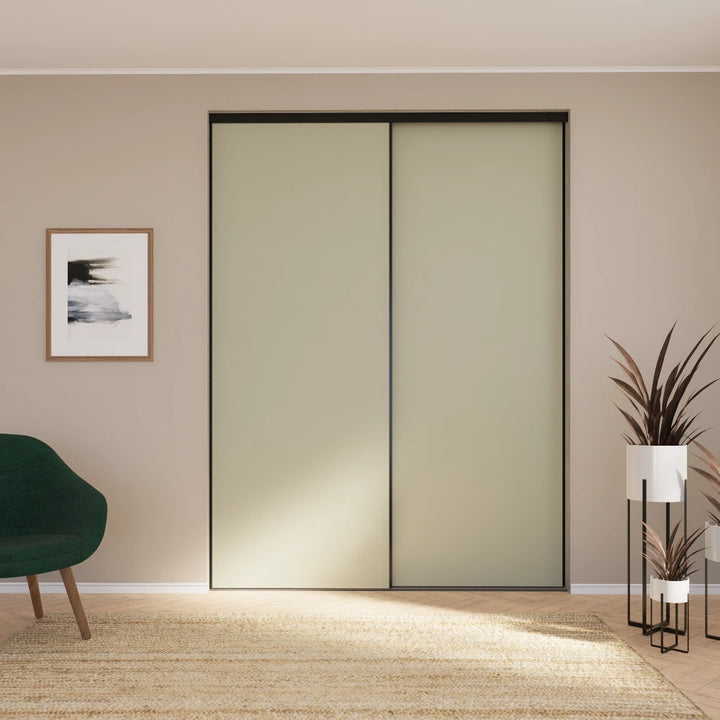 Olijfgroene schuifdeuren | op maat |  2 - 5 deurs