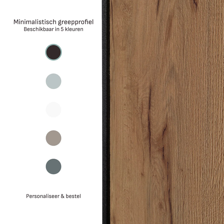 Donker eiken schuifdeuren | op maat |  2 - 5 deurs