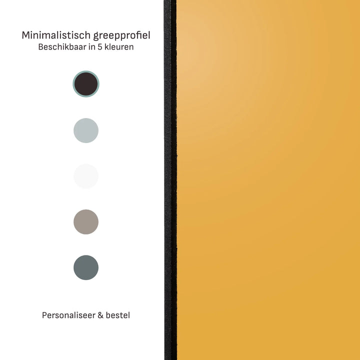 Gele schuifdeuren | op maat |  2 - 5 deurs