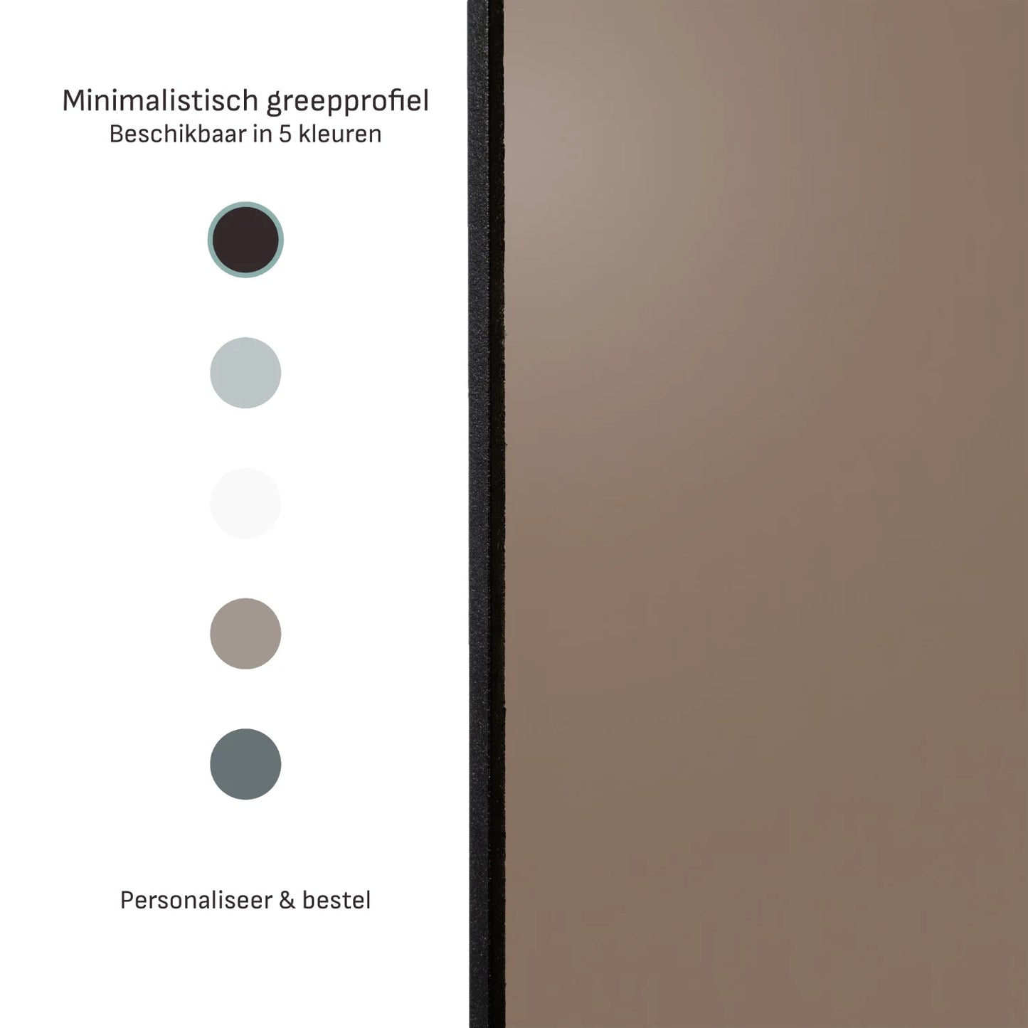 Taupe schuifdeuren | op maat | 2 - 5 deurs