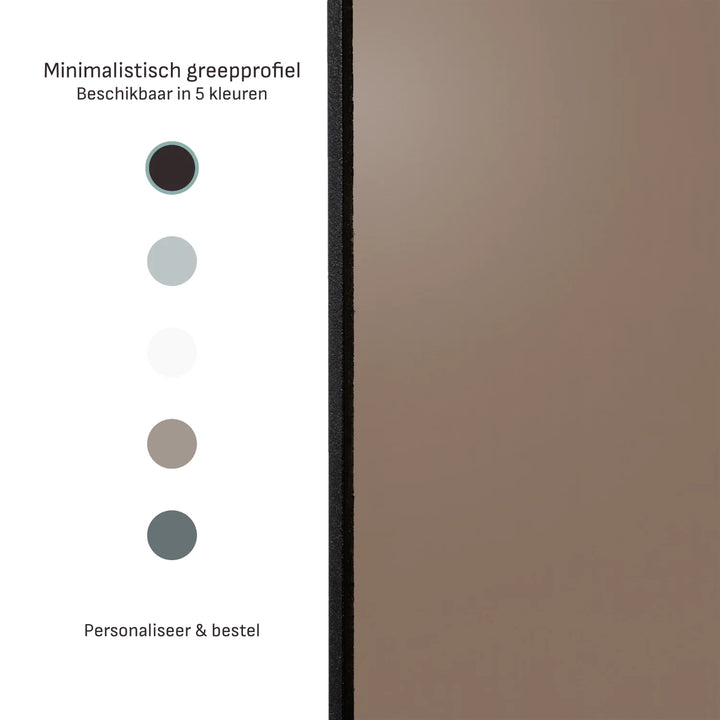 Taupe schuifdeuren | op maat |  2 - 5 deurs