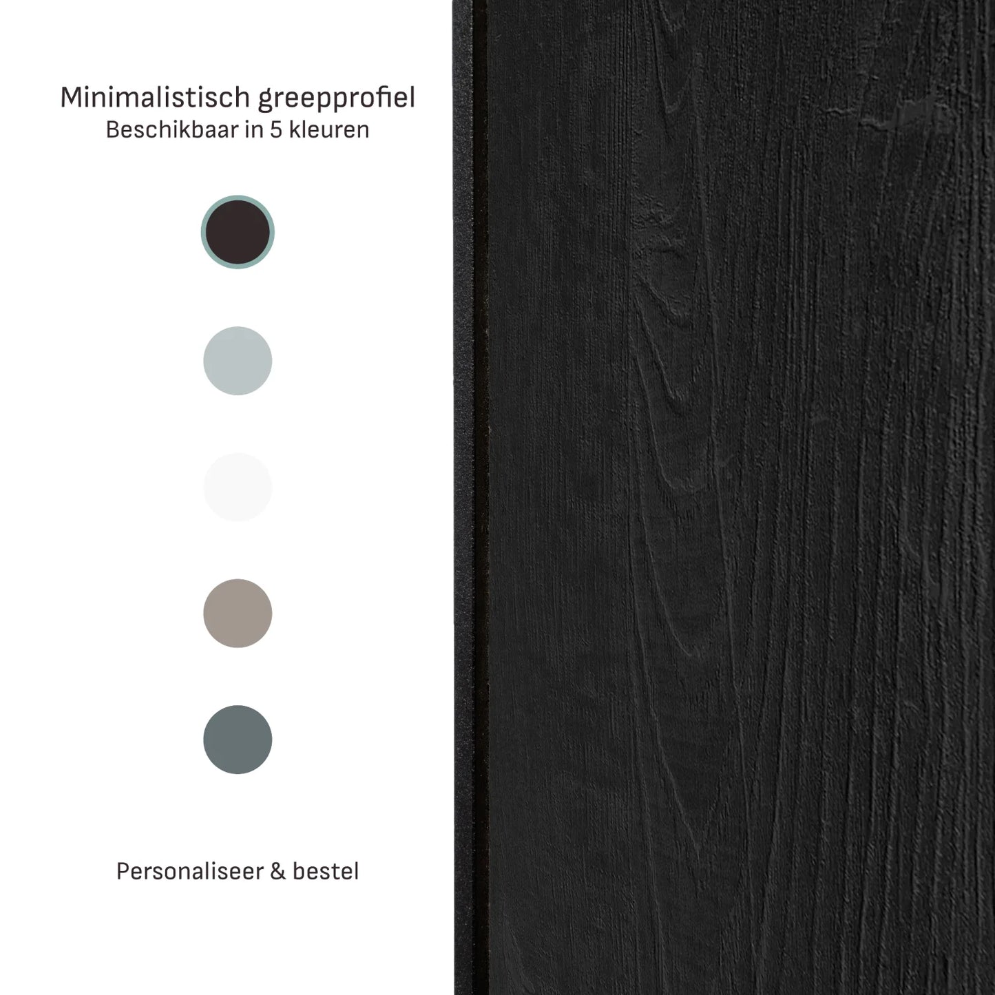 Zwart houten schuifdeuren | op maat | 2 - 5 deurs