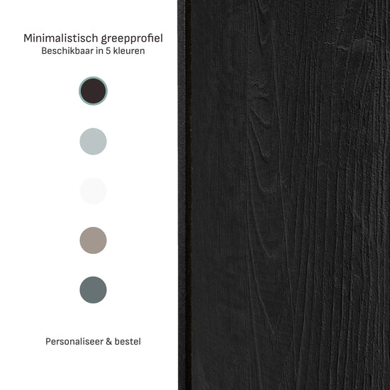 Zwart houten schuifdeuren | op maat |  2 - 5 deurs