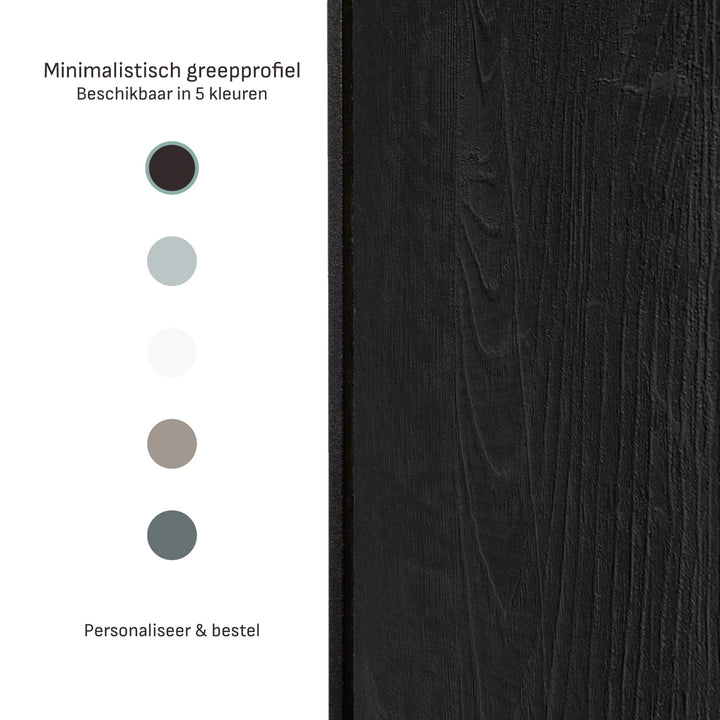 Zwart houten schuifdeuren | op maat |  2 - 5 deurs