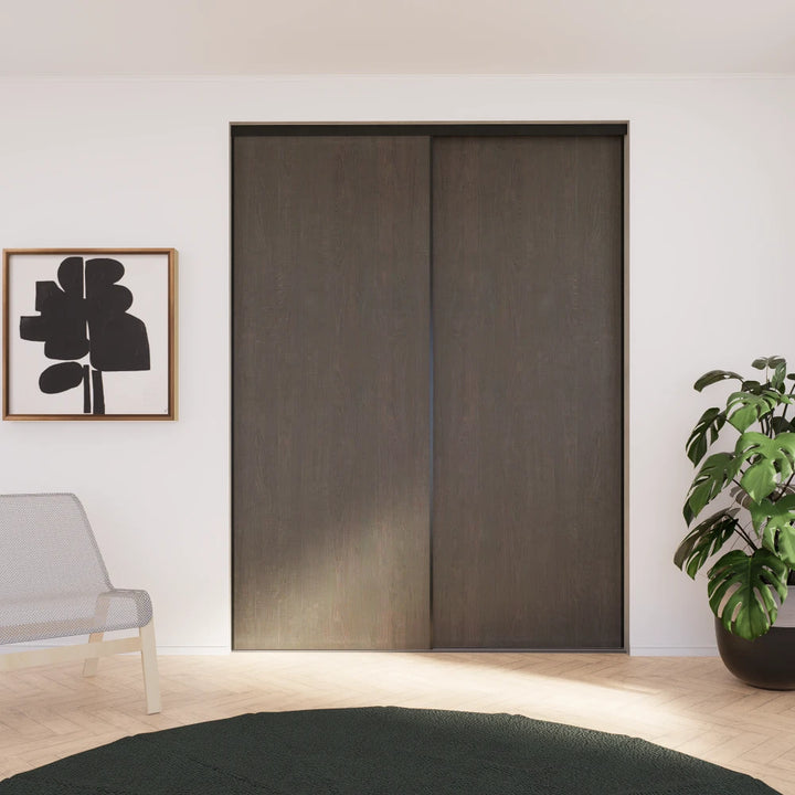 Donker houten schuifdeuren | op maat |  2 - 5 deurs