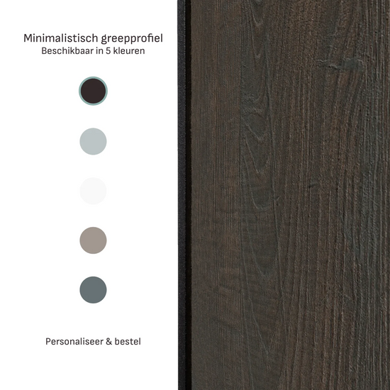 Donker houten schuifdeuren | op maat |  2 - 5 deurs