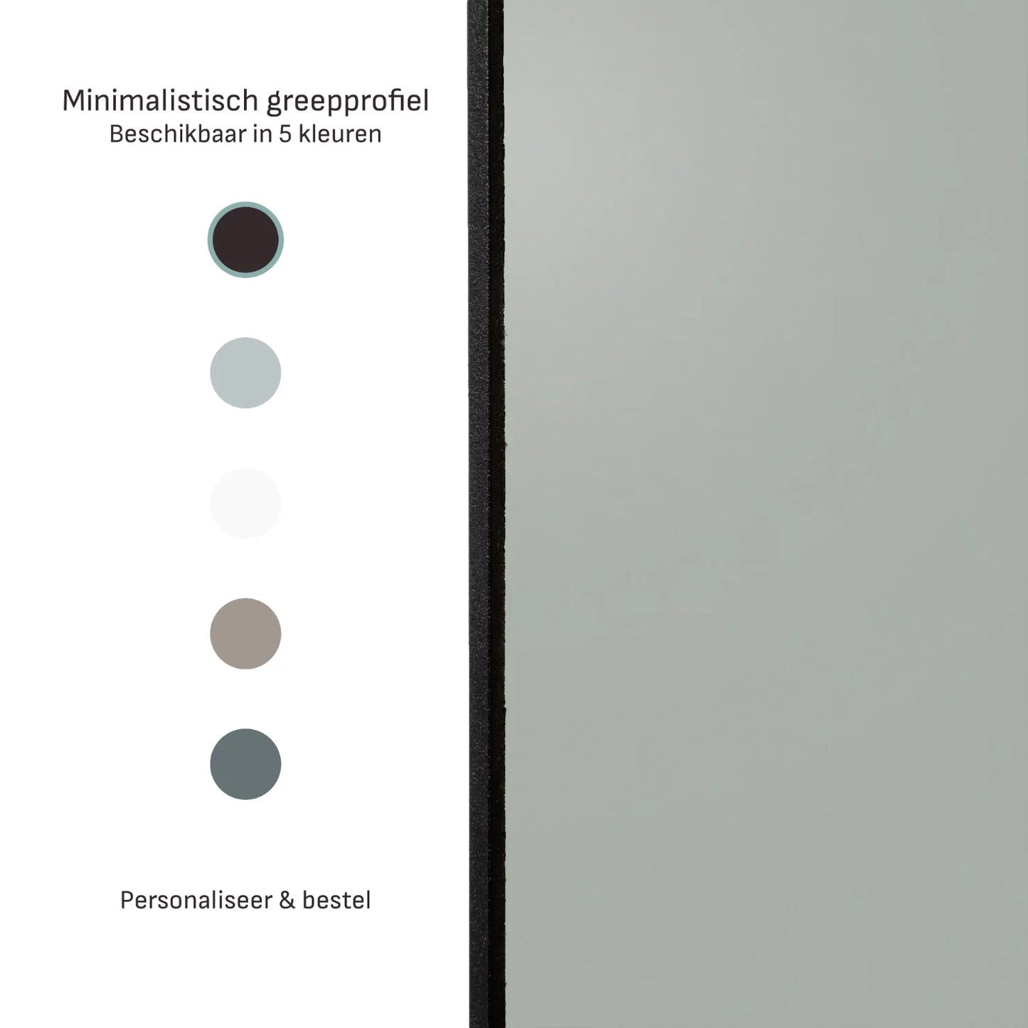 Nevelgrijze schuifdeuren | op maat |  2 - 5 deurs
