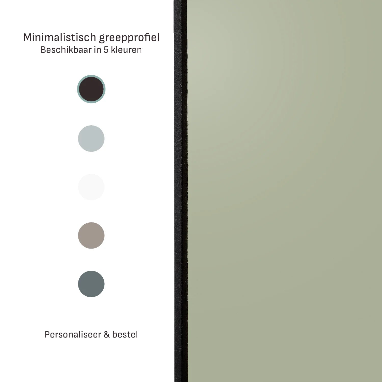 Olijfgroene schuifdeuren | op maat |  2 - 5 deurs