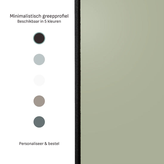 Olijfgroene schuifdeuren | op maat |  2 - 5 deurs