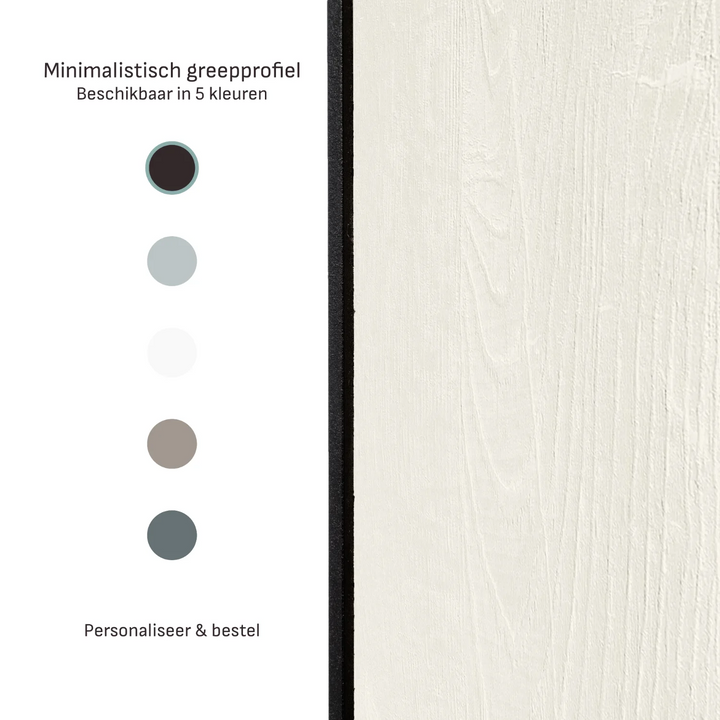Wit hout & spiegel schuifdeuren | op maat |  2 - 5 deurs
